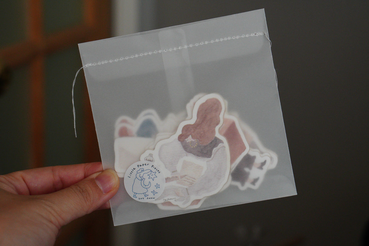 Die-cut card Mail & Letter (White) with Matte Gold Foil 燙霧金小卡