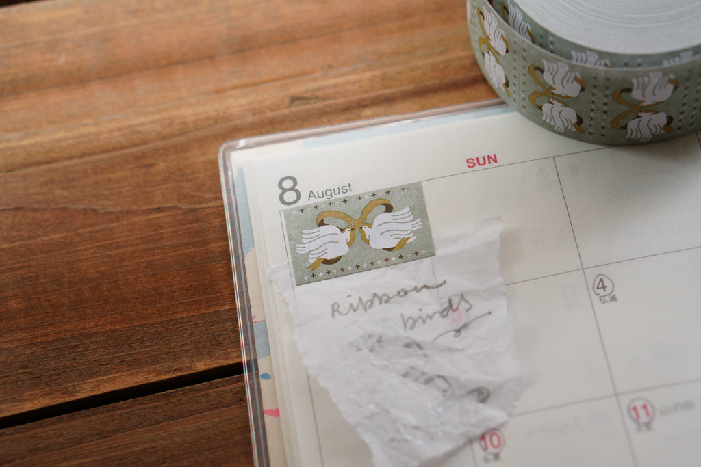 Ribbon Birds Label Sticker 標籤貼