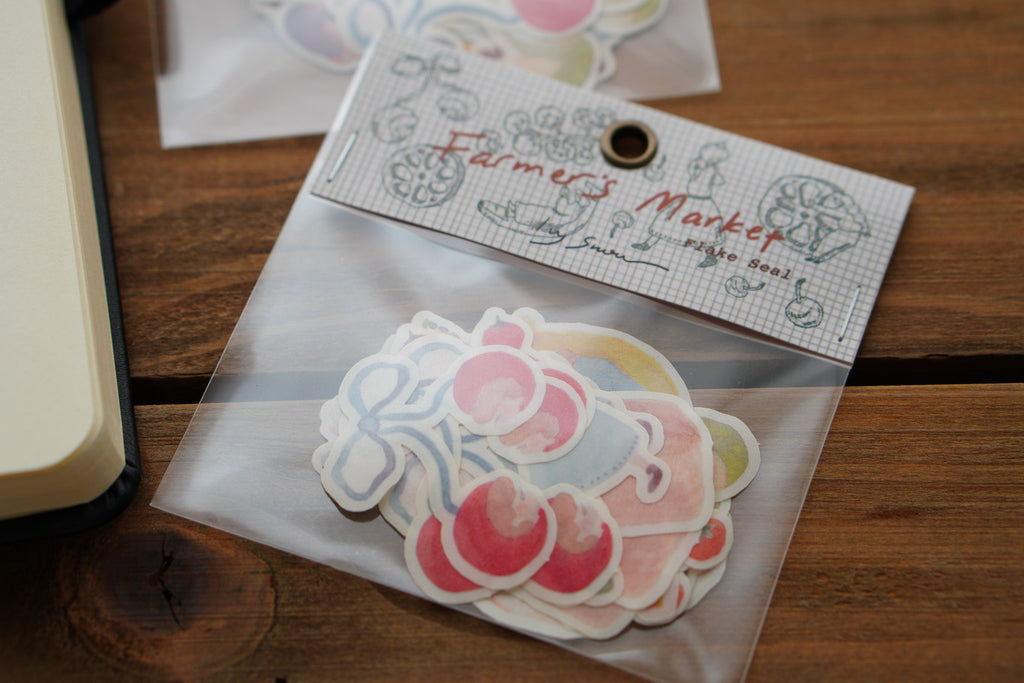 Farmer's Market Washi Paper Die-cut Sticker Pack 和紙貼紙包