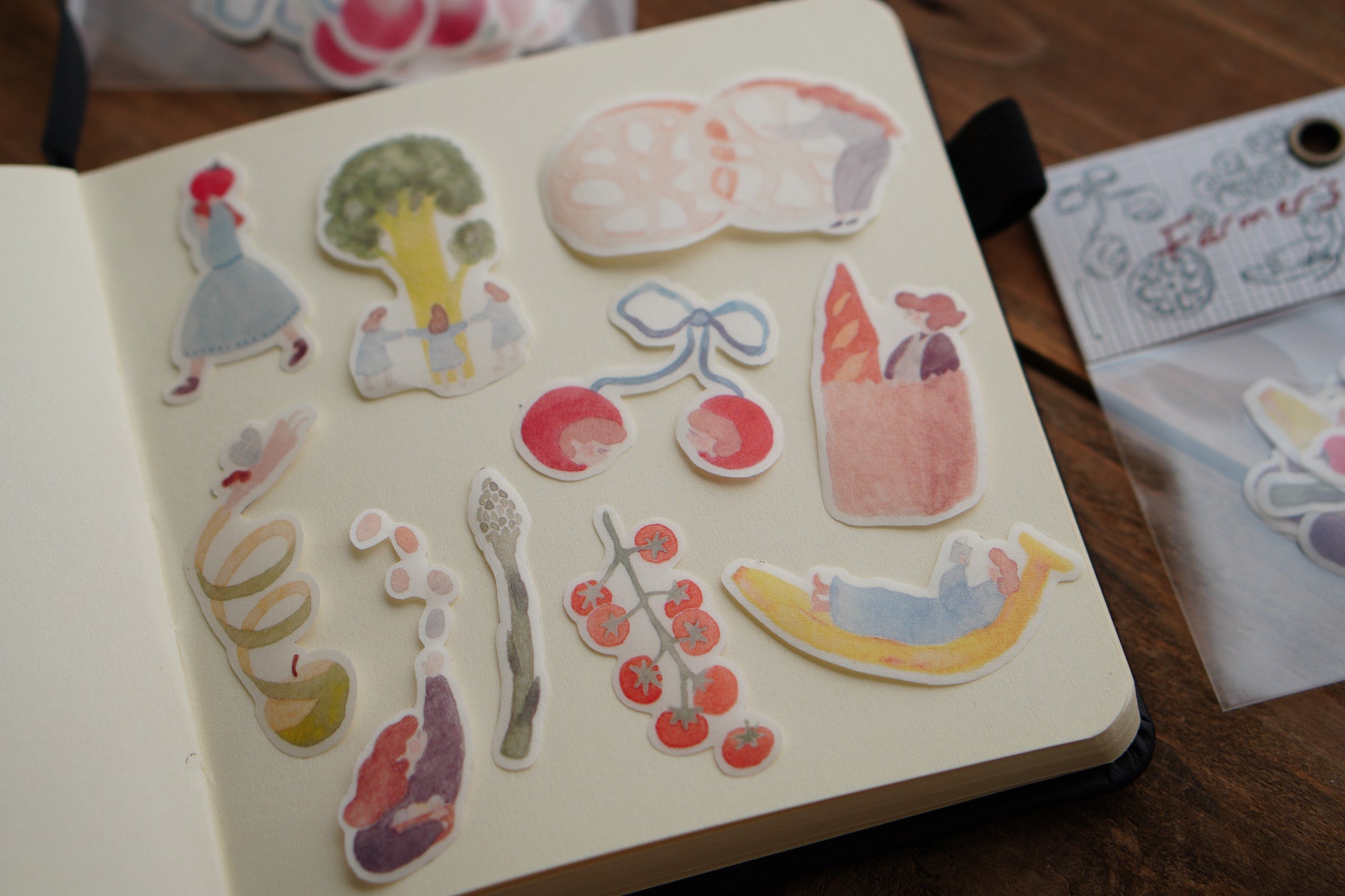 Farmer's Market Washi Paper Die-cut Sticker Pack 和紙貼紙包