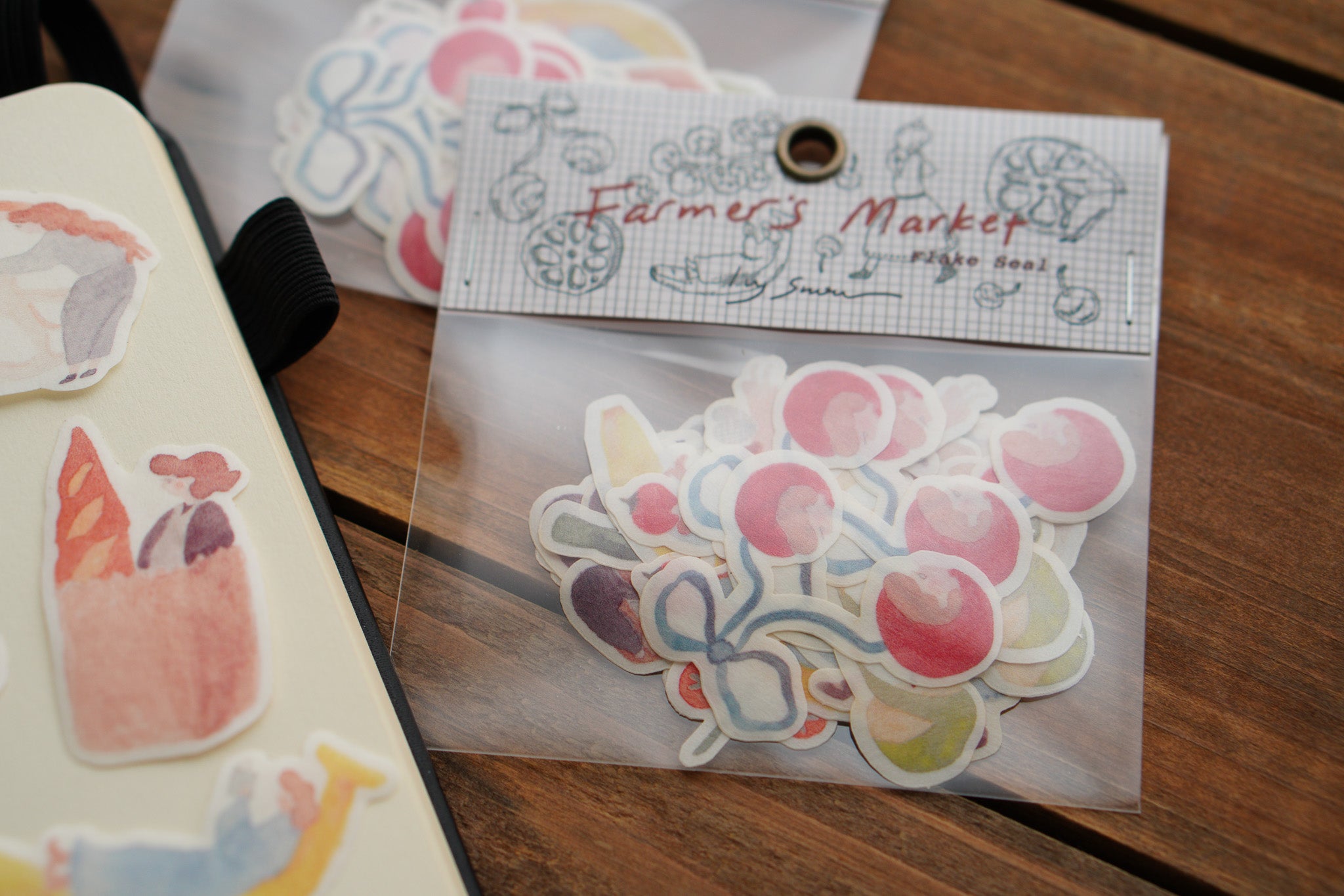 Farmer's Market Washi Paper Die-cut Sticker Pack 和紙貼紙包