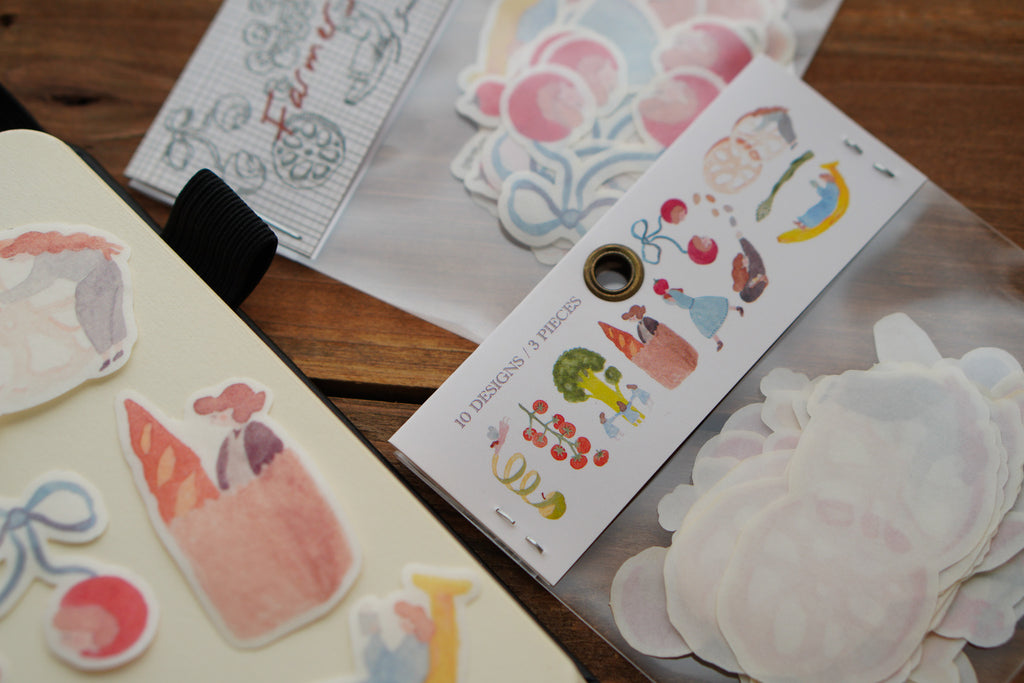 Farmer's Market Washi Paper Die-cut Sticker Pack 和紙貼紙包