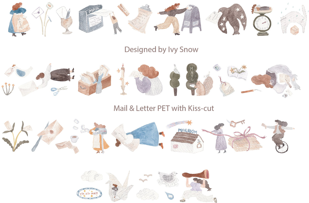 Mail & Letter PET tape with Kiss-cut 亮面ＰＥＴ割型