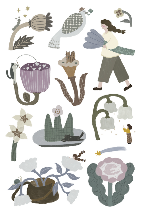 Dancing in the Forest Transfer Sticker 轉印貼
