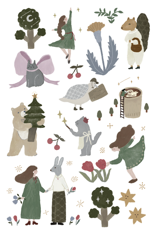 Dancing in the Forest Transfer Sticker 轉印貼