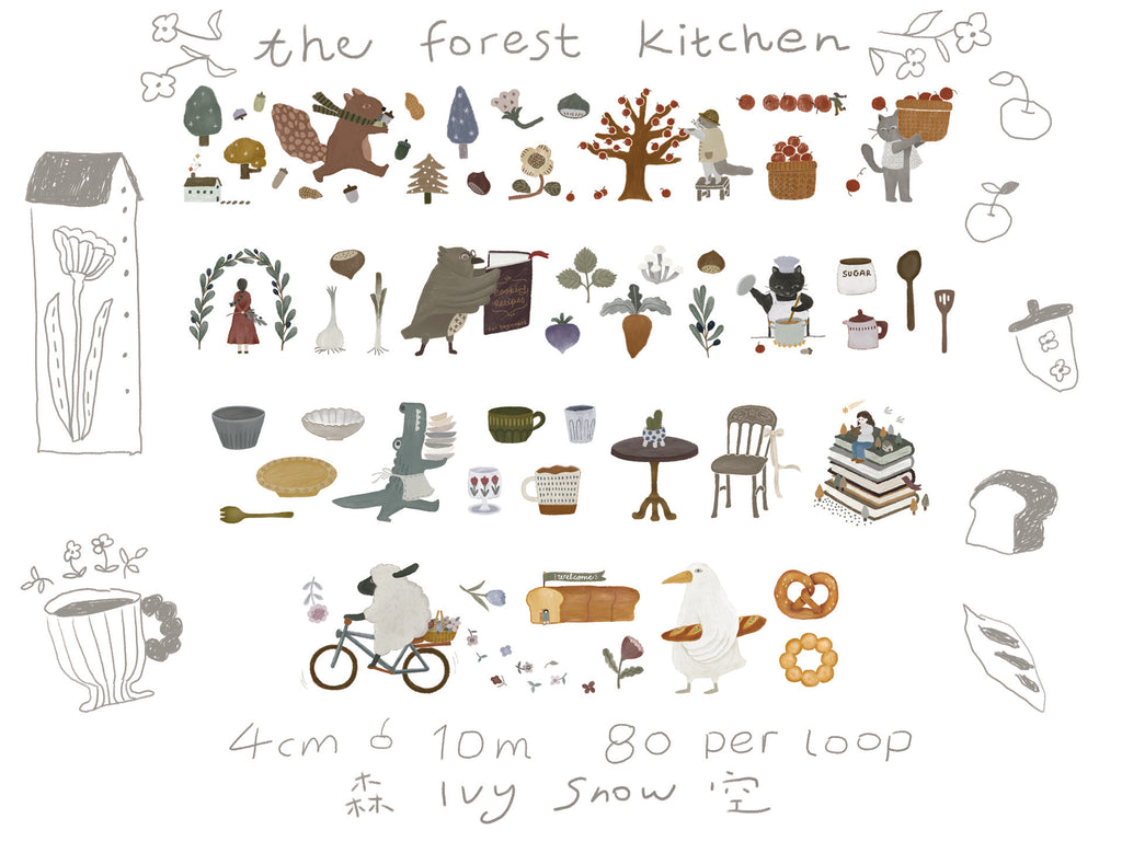 The Forest Kitchen Matte PET霧面膠帶 紙膠帶